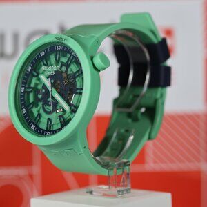 Limited Swatch BIG BOLD SWISS MADE FRESH SQUEEZE 47MM SB01G101 Matte Green Blue
